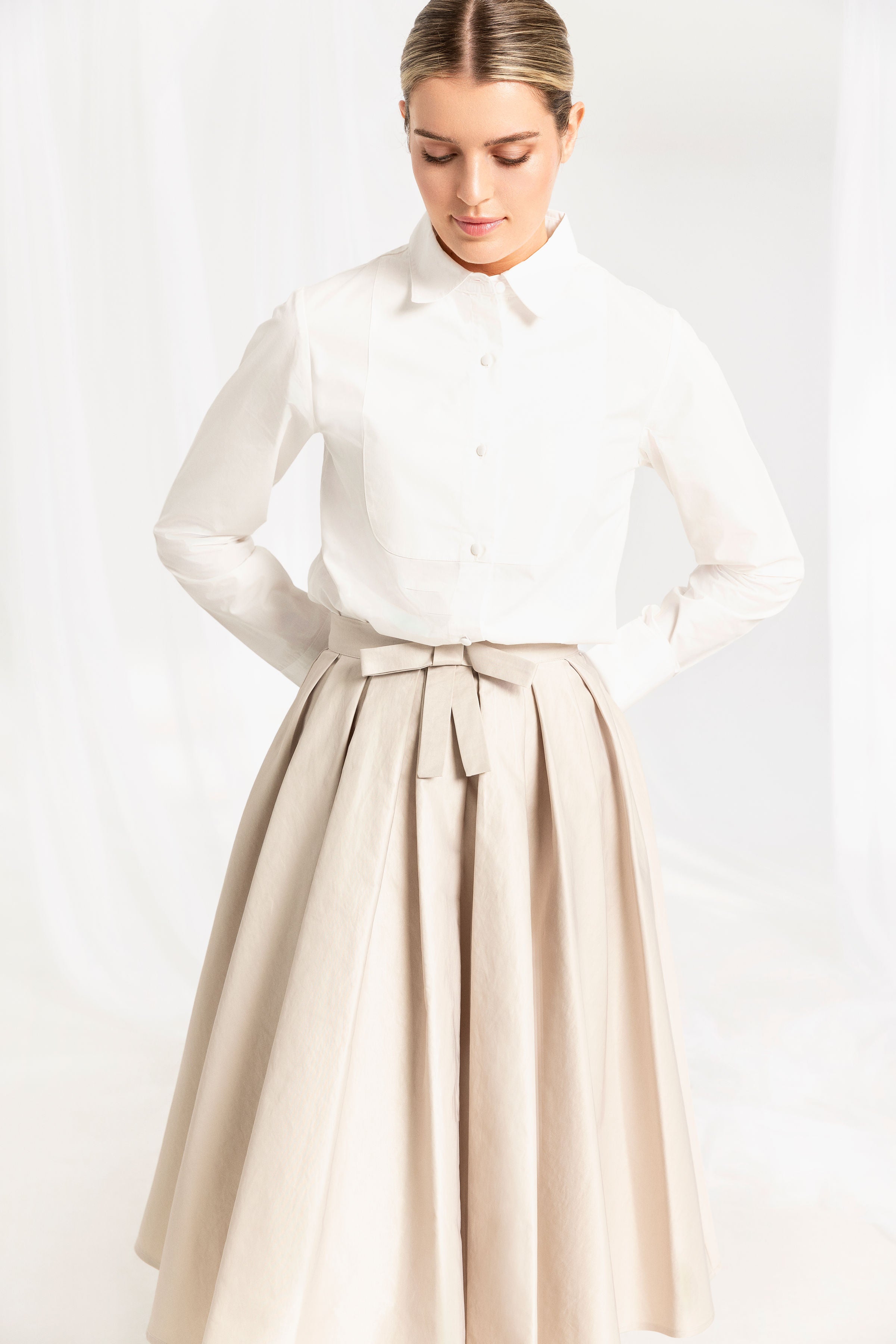 Structured Bow Skirt