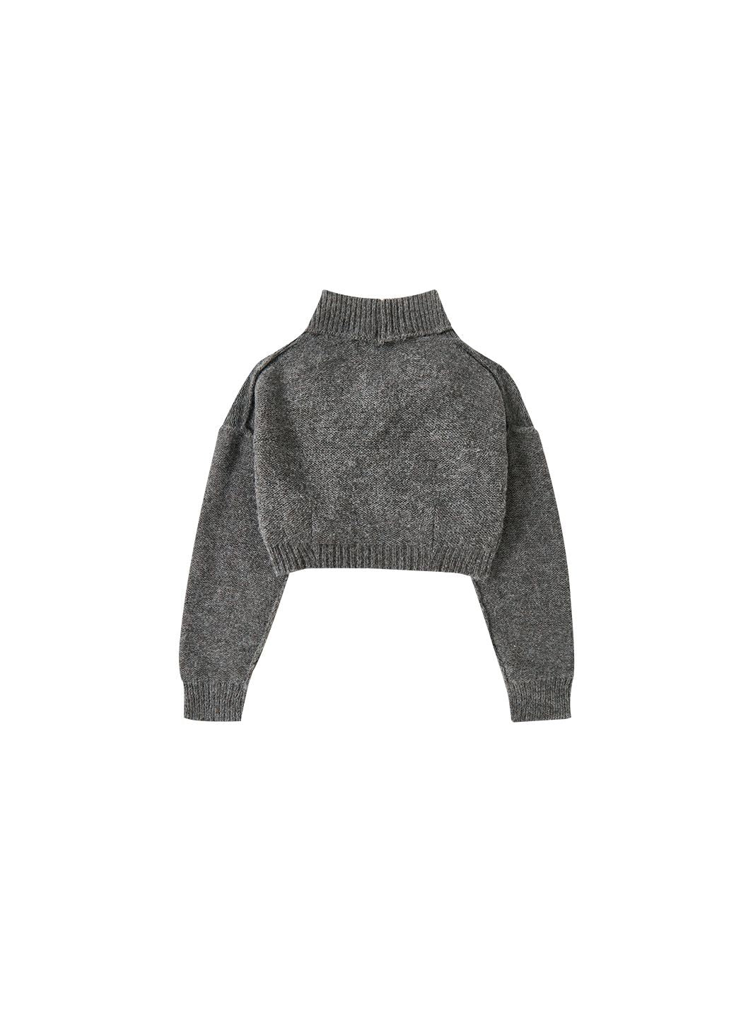 SCARF NECK SWEATER