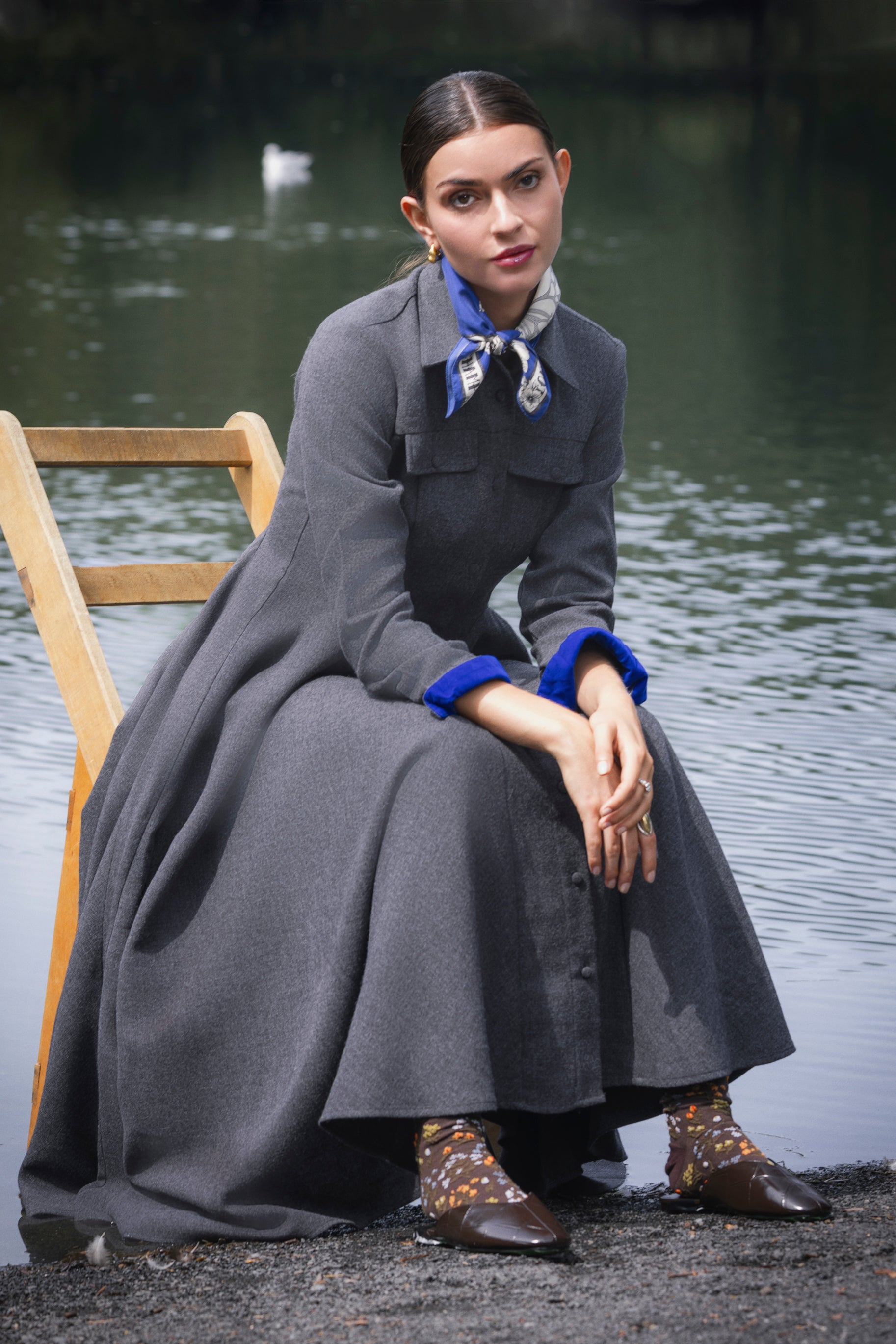 WOOL SHIRT DRESS