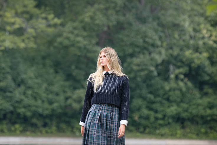 LATTICE KNIT SWEATER