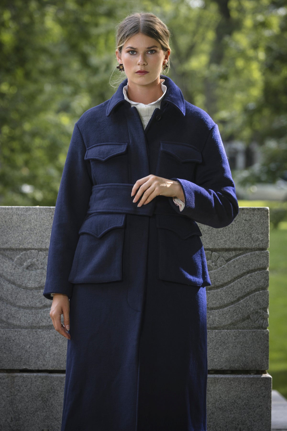 BELTED WOOL COAT