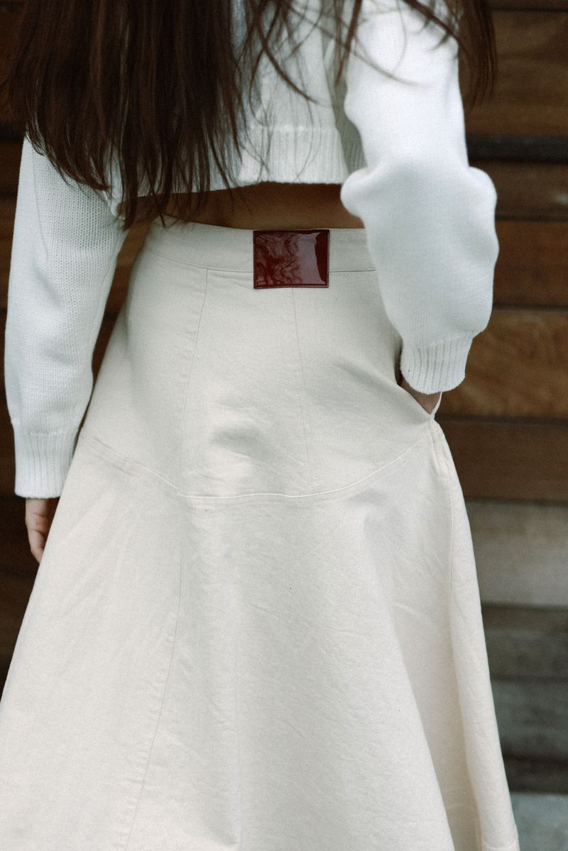 The White Denim Skirt